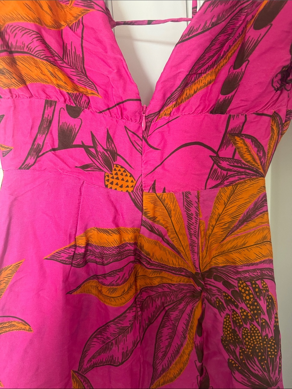 FARM Rio Pink and Orange Tropical Midi Dress - Picture 4 of 8